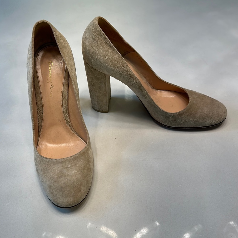 Gianvito Rossi suede block heels